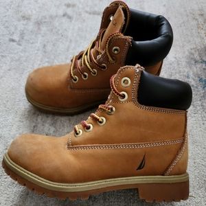 ** 2/$25 ** Nautica Kids Lace Up Leather Boots